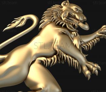 3D model Armorial lion (STL)